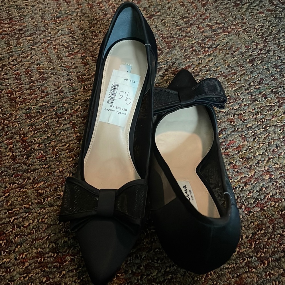 Nina black kitten heel
